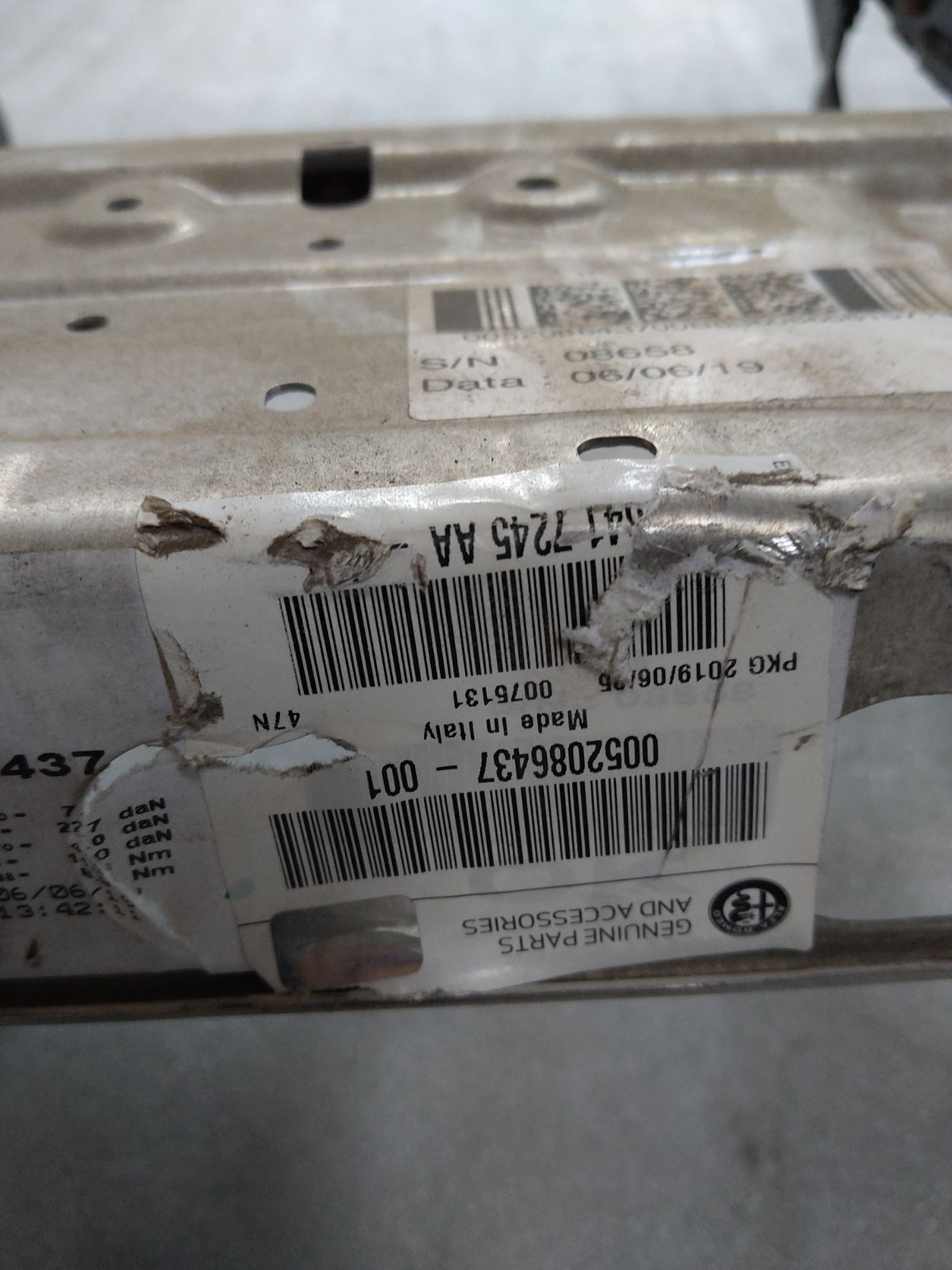Renfort pare-choc arriere FIAT DOBLO 1
