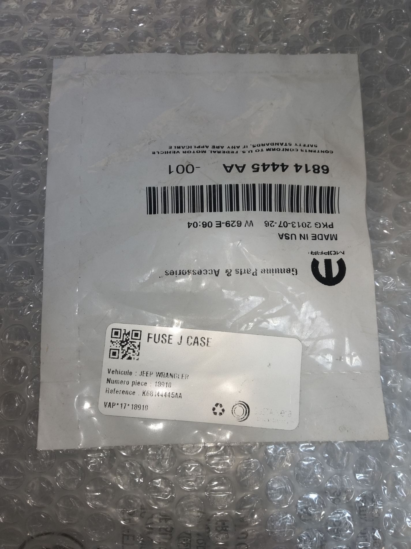 Boite a fusibles JEEP WRANGLER